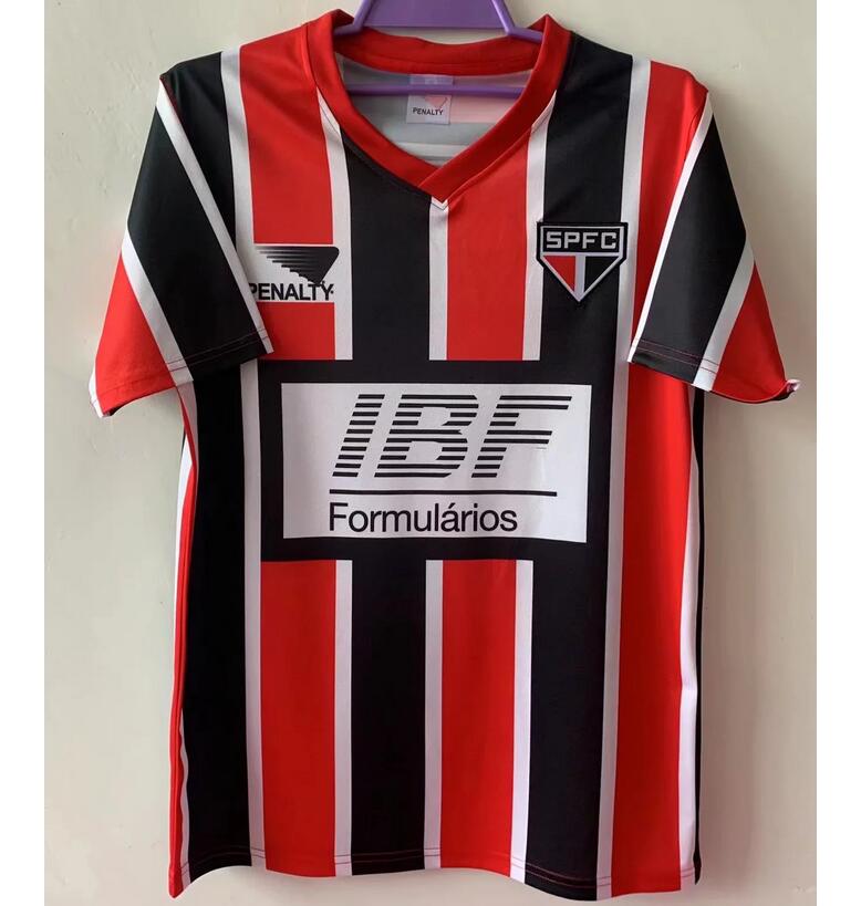 1991 Sao Paulo Retro Away Kit Soccer Jersey